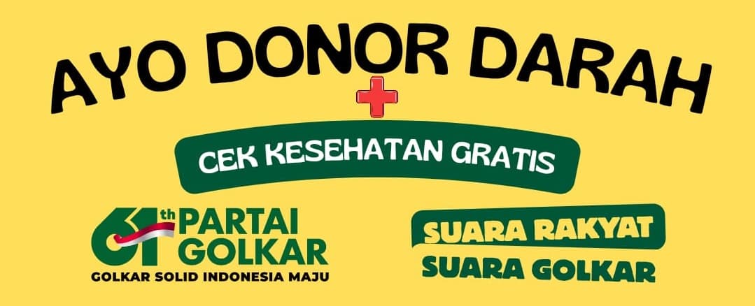 PANGGILAN KEMANUSIAAN! DPD GOLKAR BOJONEGORO AJAK WARGA SELAMATKAN NYAWA LEWAT DONOR DARAH DAN CEK KESEHATAN GRATIS!