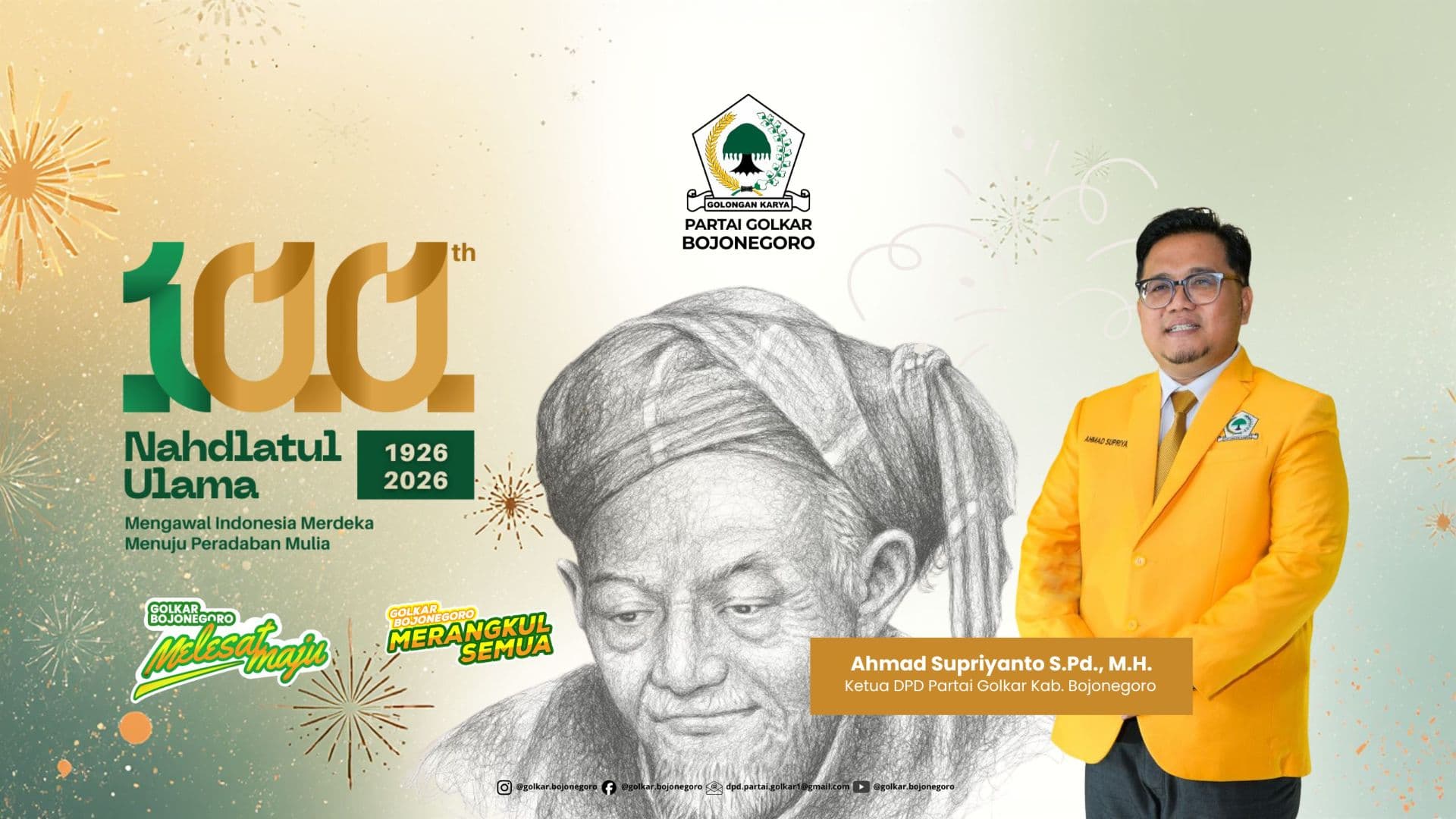 Satu Abad NU, Ketua Golkar Bojonegoro: NU Adalah Jangkar Stabilitas Bangsa